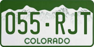 CO license plate 055RJT