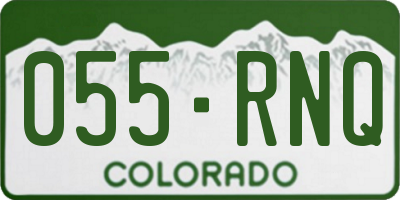 CO license plate 055RNQ