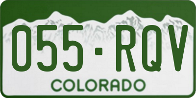 CO license plate 055RQV