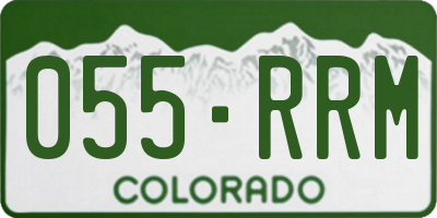 CO license plate 055RRM