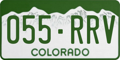 CO license plate 055RRV