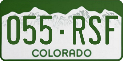 CO license plate 055RSF