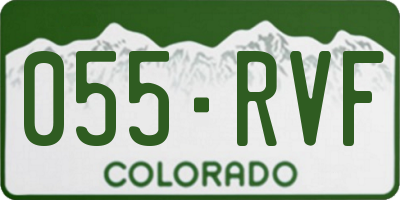 CO license plate 055RVF