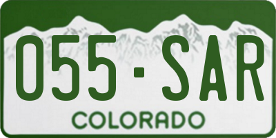 CO license plate 055SAR