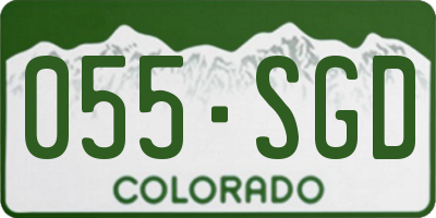 CO license plate 055SGD