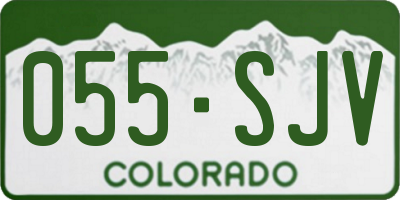 CO license plate 055SJV