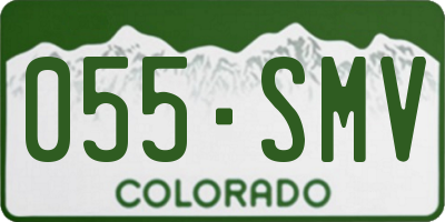 CO license plate 055SMV