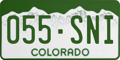 CO license plate 055SNI