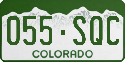 CO license plate 055SQC