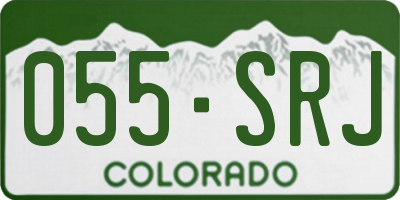 CO license plate 055SRJ