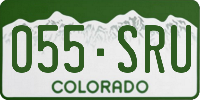 CO license plate 055SRU