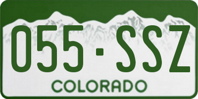 CO license plate 055SSZ