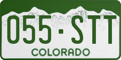 CO license plate 055STT