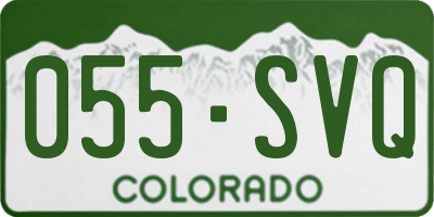 CO license plate 055SVQ