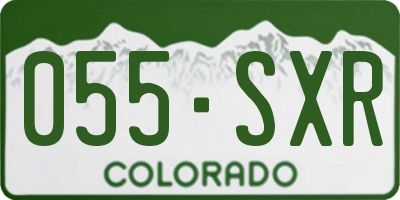 CO license plate 055SXR