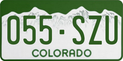 CO license plate 055SZU