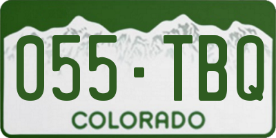 CO license plate 055TBQ