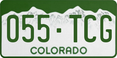 CO license plate 055TCG