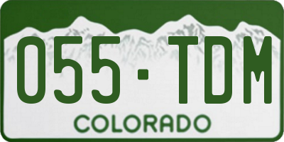 CO license plate 055TDM