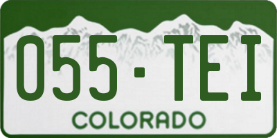 CO license plate 055TEI