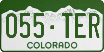 CO license plate 055TER