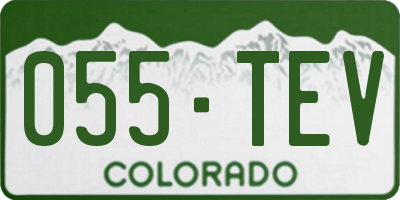 CO license plate 055TEV