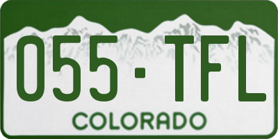 CO license plate 055TFL