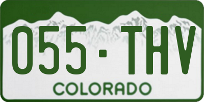 CO license plate 055THV