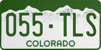 CO license plate 055TLS