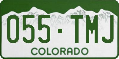 CO license plate 055TMJ