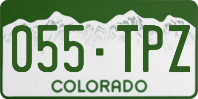 CO license plate 055TPZ
