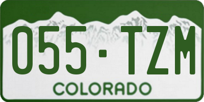 CO license plate 055TZM
