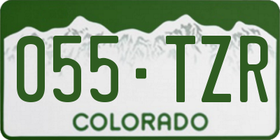 CO license plate 055TZR