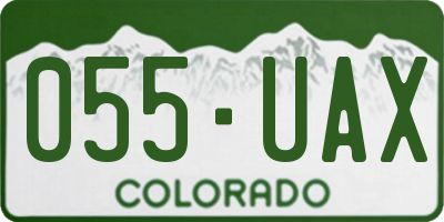 CO license plate 055UAX