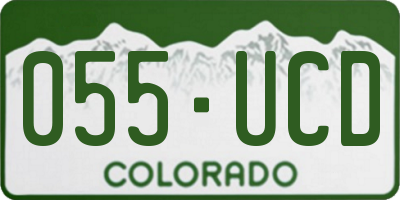 CO license plate 055UCD