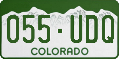 CO license plate 055UDQ