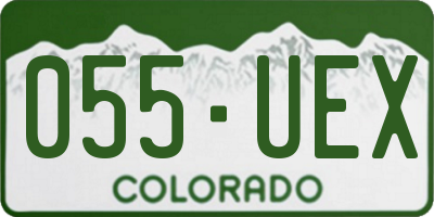 CO license plate 055UEX
