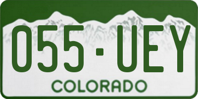 CO license plate 055UEY