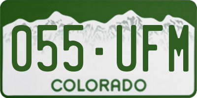 CO license plate 055UFM