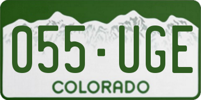 CO license plate 055UGE