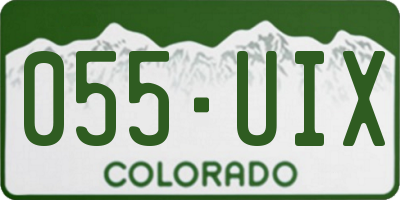CO license plate 055UIX