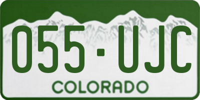 CO license plate 055UJC