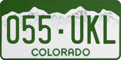 CO license plate 055UKL