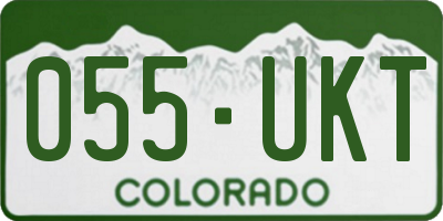 CO license plate 055UKT