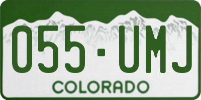 CO license plate 055UMJ