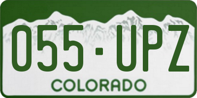 CO license plate 055UPZ