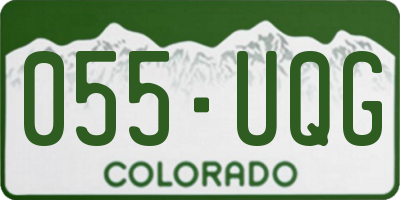 CO license plate 055UQG