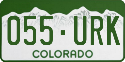 CO license plate 055URK