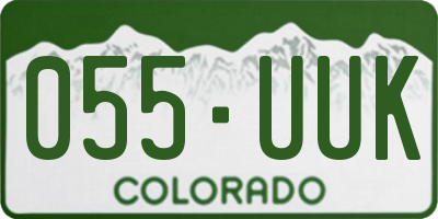 CO license plate 055UUK
