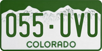 CO license plate 055UVU